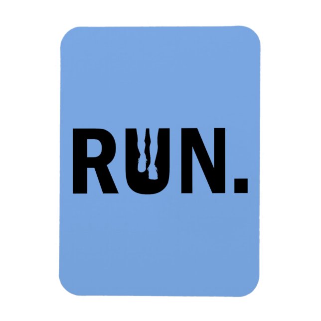 Silhouette Run Running for Runner Marathon Magnet (Vertical)