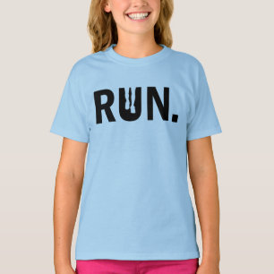 Silhouette Run Running for Runner Marathon T-Shirt