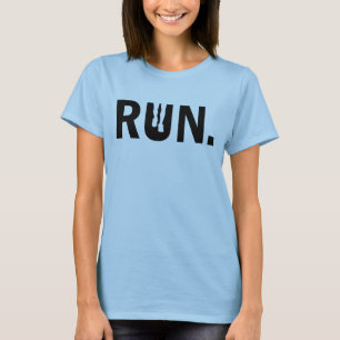 Silhouette Run Running for Runner Marathon T-Shirt