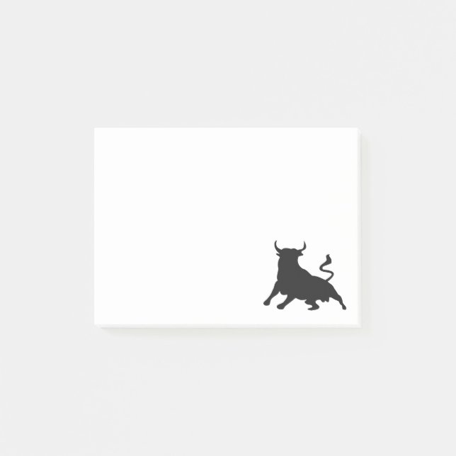 Silhouette Running with the Bulls Spain Post-it Notes (Front)