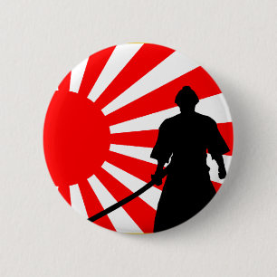 Silhouette Samurai 2 Inch Round Button
