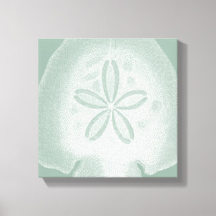 Silhouette Sand Dollar Canvas Print