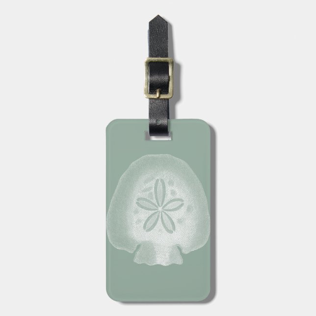 Silhouette Sand Dollar Luggage Tag (Front Vertical)
