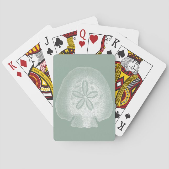 Silhouette Sand Dollar Playing Cards (Back)