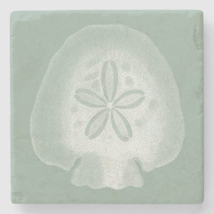 Silhouette Sand Dollar Stone Coaster