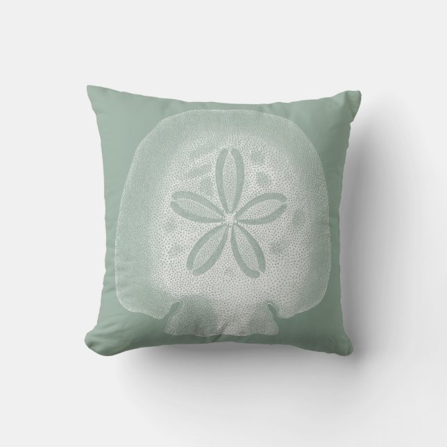 Silhouette Sand Dollar Throw Pillow (Front)