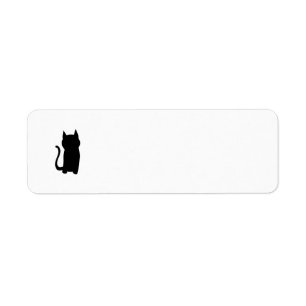Silhouette se reposante de chat noir