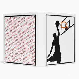 Silhouette Slam Dunk Basketball Player Binder