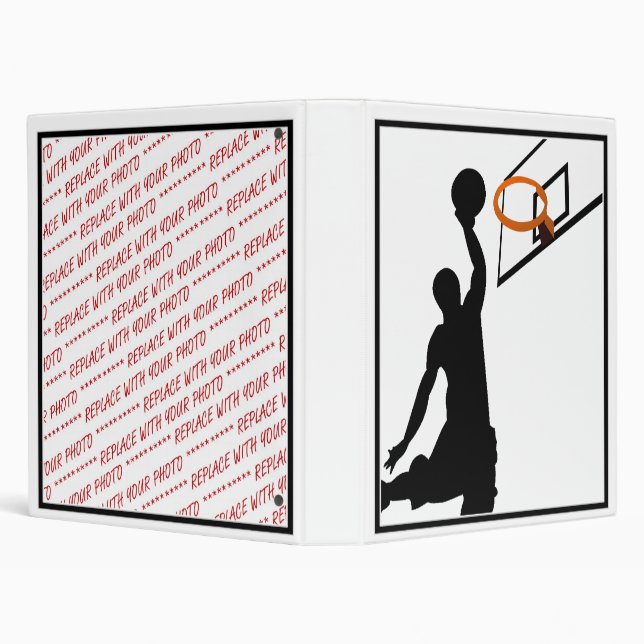 Silhouette Slam Dunk Basketball Player Binder (Background)