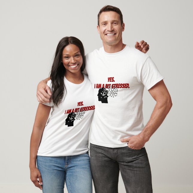 Silhouette Stress Head and Quote T-Shirt (Unisex)