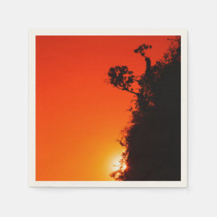 Silhouette Sunset Napkin