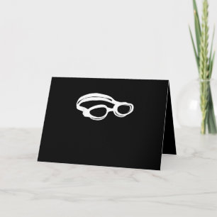 Silhouette Swimming Lover Swim Goggles Funny Swimm Card