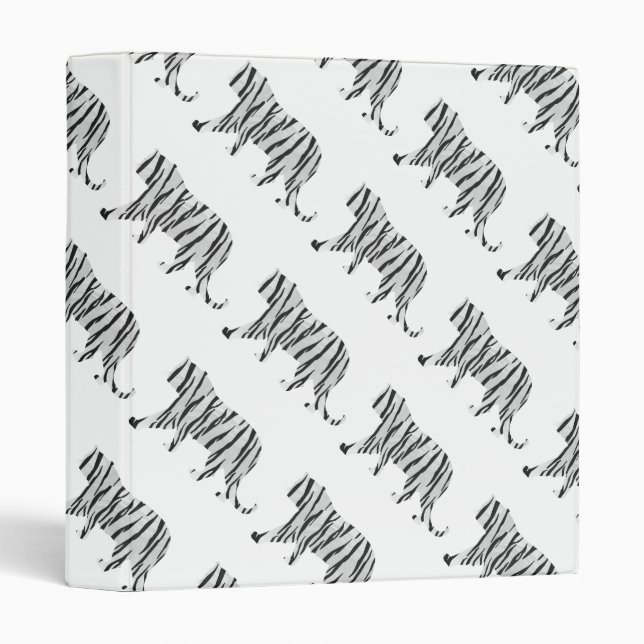 Silhouette Tiger Black and White Binder (Front/Spine)