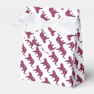 Silhouette Tiger Pink and Black Favor Box