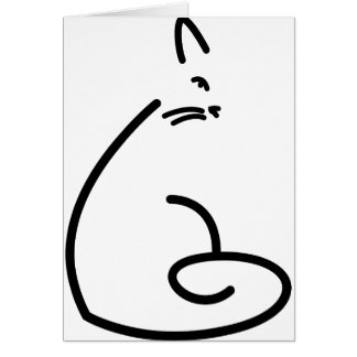 Silhouette tourbillonnante artistique de chat