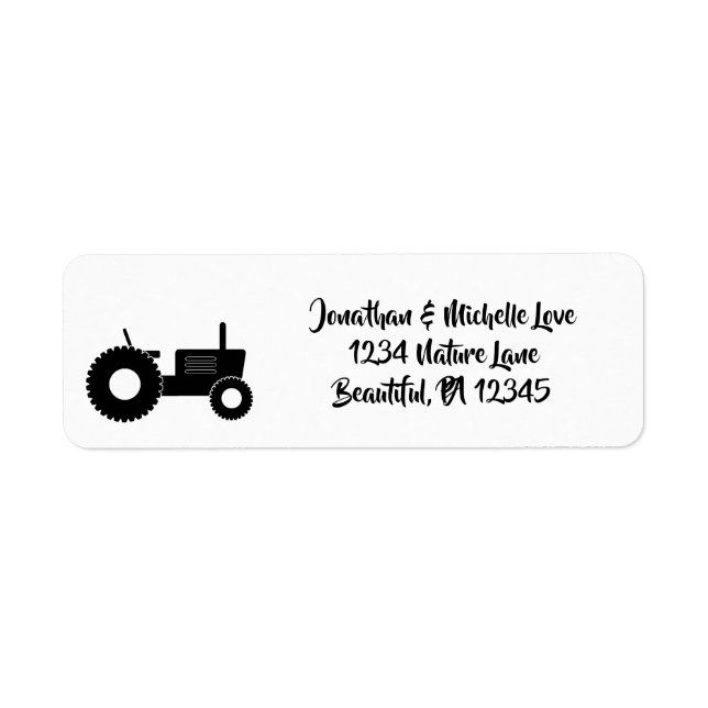 Silhouette Tractor Farm Address (Front)