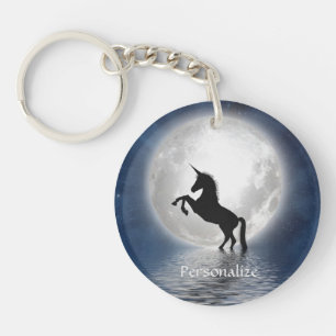 Silhouette Unicorn Pleine lune Océan Personnalise