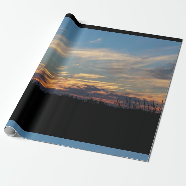 Silhouette Wall of Nature Wrapping Paper (Unrolled)