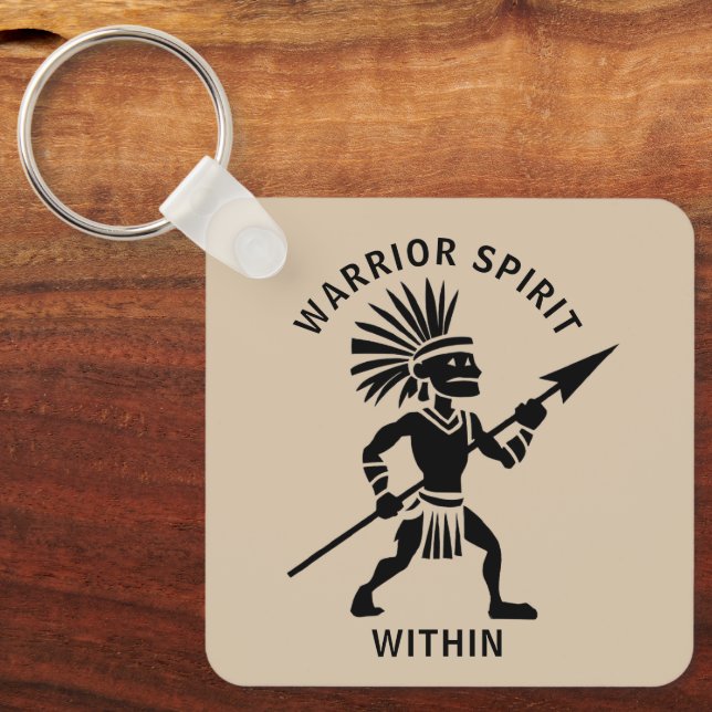 Silhouette Warrior  Keychain (Front)