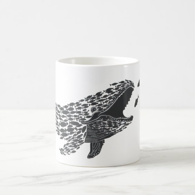 Silhouette Whale Coffee Mug (Center)