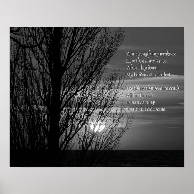 Silhouette Winter Tree Inspiration Poster (Front)