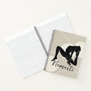 Silhouette yoga meditation journal namaste zen