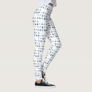 Silhouette Yoga Poses Thunder_Cove Leggings