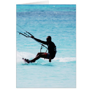 Silhouetted Kitesurfer