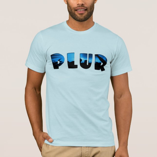 Silhouetted Ravers PLUR T-Shirt (Front)