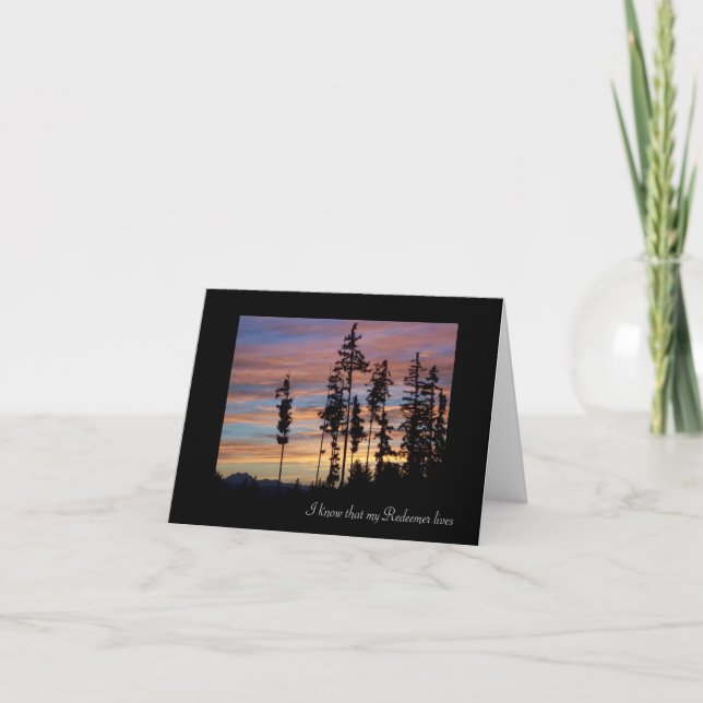 Silhouetted Trees Sympathy Card (Front)