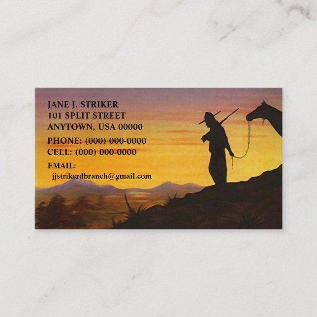 SILHOUETTES avec les CARTES DE VISITE OCCIDENTAUX (Devant)