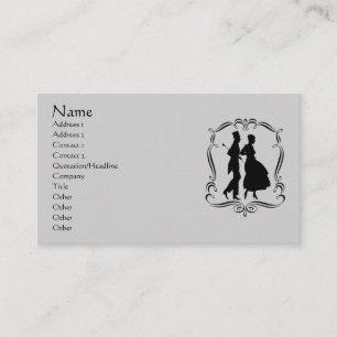 Silhouettes d'art vintage Homme Femme Carte de vis