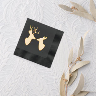 Silhouettes de cerf doré buck et biche