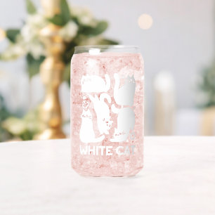 Silhouettes de chaton blanc - Design Feline mignon