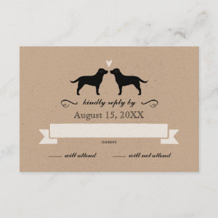 Silhouettes de labrador retriever épousant RSVP