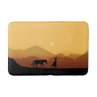 Silhouettes In The Desert Bath Mat