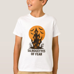 Silhouettes of Fear – Haunted House Halloween  T-Shirt