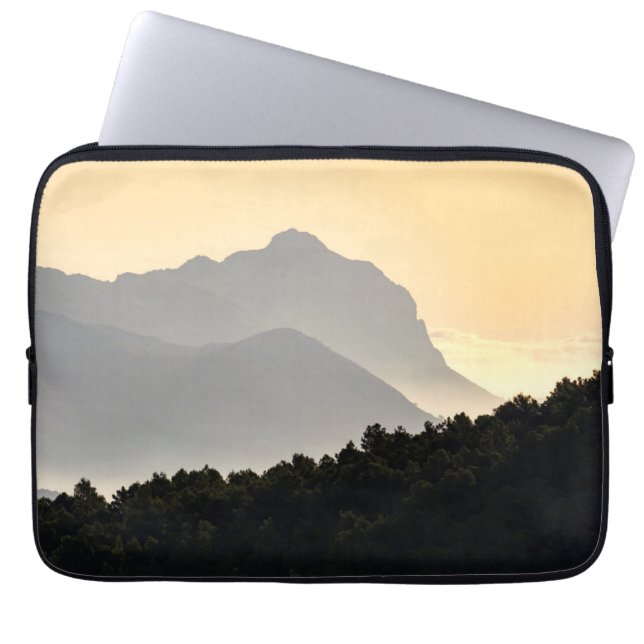 Silhouettes of Mountains Laptop Sleeve (Front)