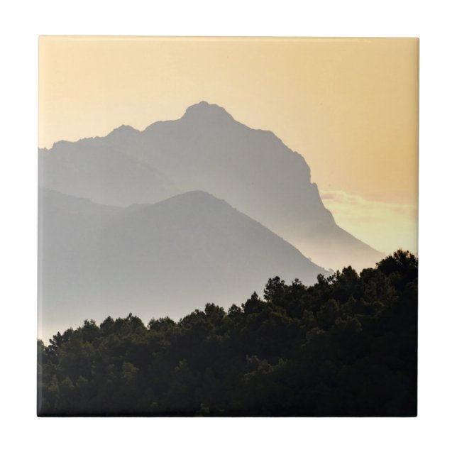 Silhouettes of Mountains Tile (Front)