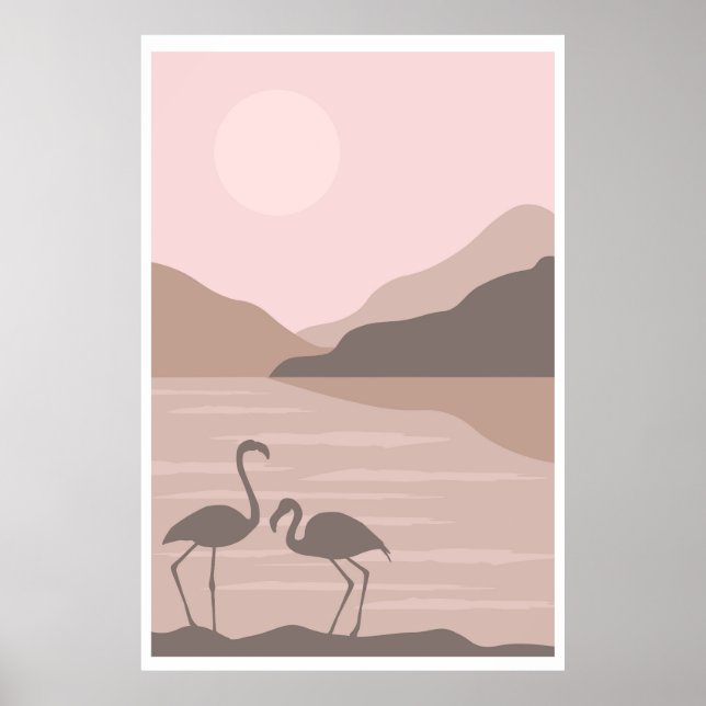 Silhouettes of palm trees poster (Front)