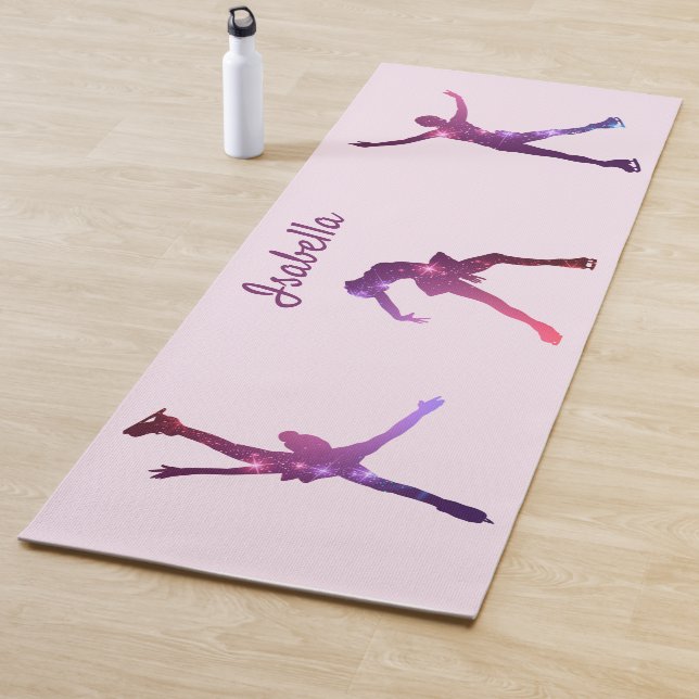 Silhouettes silhouettes de tapis de yoga de patina (En situation)