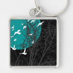 silhouscreen birds keychain