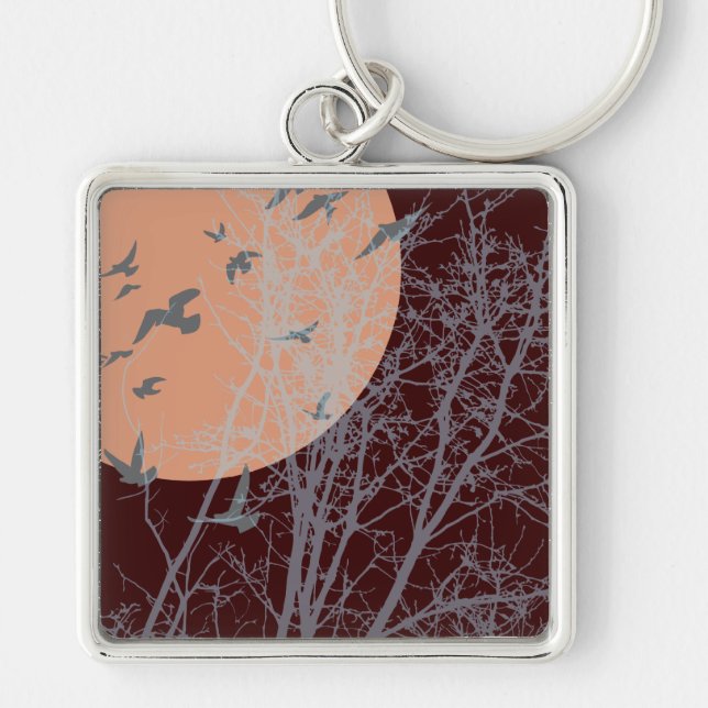 silhouscreen birds keychain (Front)