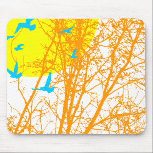 silhouscreen birds mouse pad