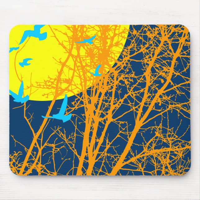 silhouscreen birds mouse pad (Front)