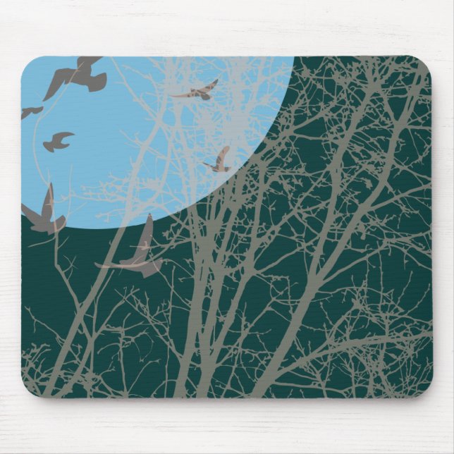 silhouscreen birds mouse pad (Front)
