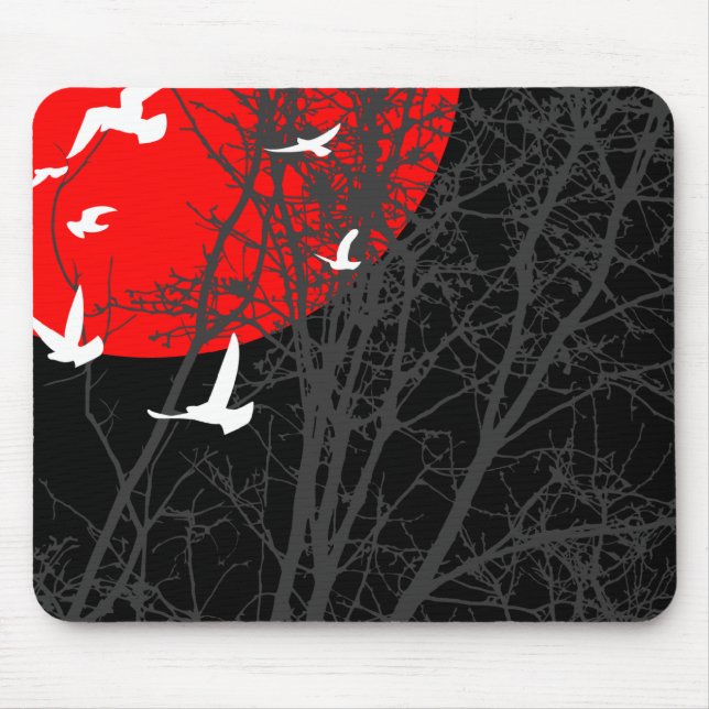 silhouscreen birds mouse pad (Front)