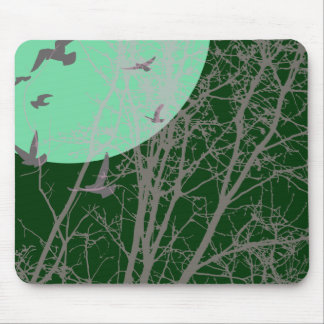 silhouscreen birds mouse pad