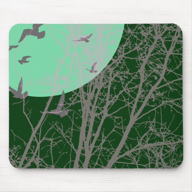 silhouscreen birds mouse pad (Front)