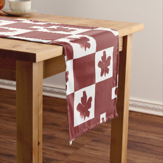 Silhueta de flores em padrão. short table runner